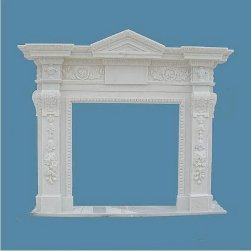 Modern White Marble Fireplace Mantels/fireplace surrouds