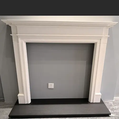 Modern White Marble Fireplace Mantels/fireplace surrounds