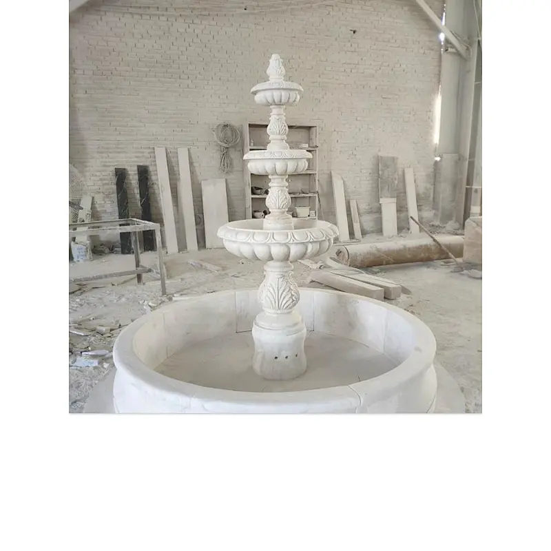 3 tier outdoor water fountain for garden/large stone fountain