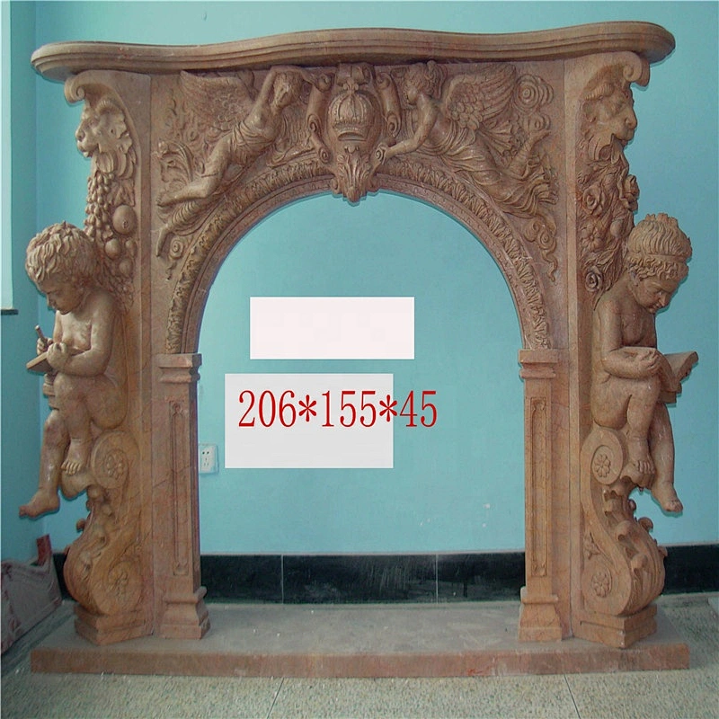 Marble Mantle Fire Place/natural marble fireplaces/carved fireplace