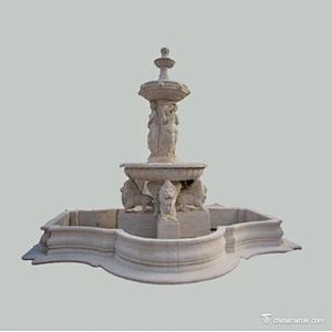 waterfall fountain statue sculpture/waterfall pool fountain/natural stone fountain