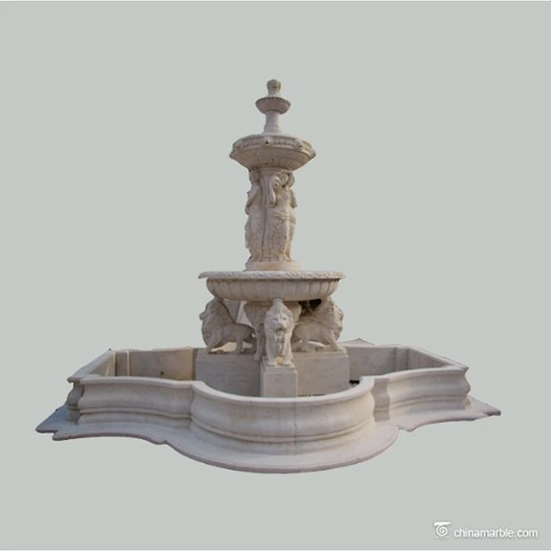 waterfall fountain statue sculpture/waterfall pool fountain/natural stone fountain