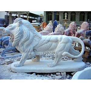 large animal statues/antique marble statues/large lion statue