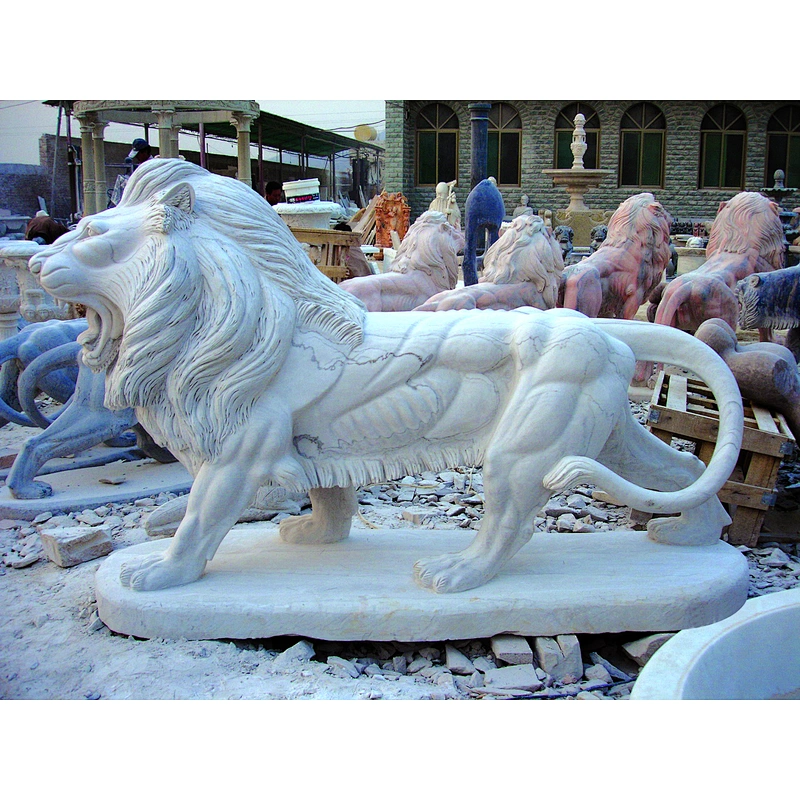 large animal statues/antique marble statues/large lion statue