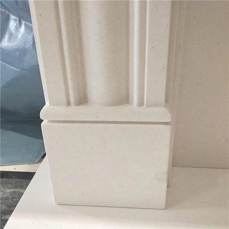 Beige Marble Fireplace Frame Mantel/marble fireplace surrounds