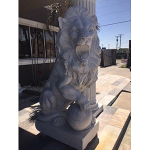 large lion statues