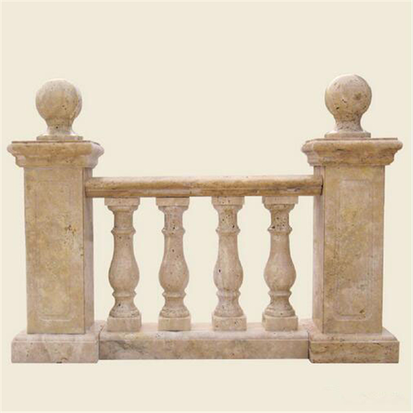 Luxury Decorative Golden Travertine Stair Handrail