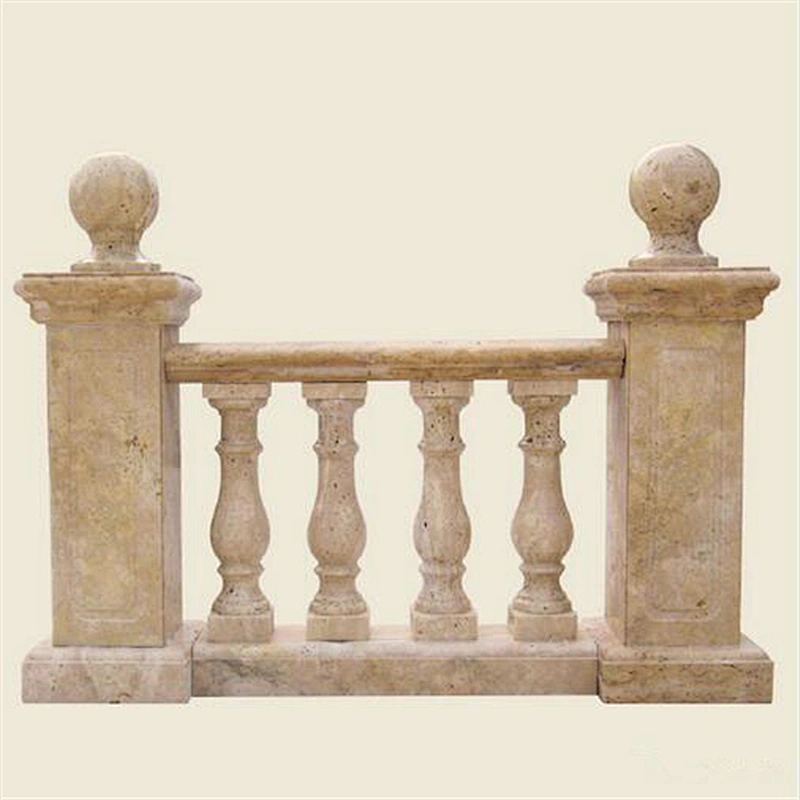 Luxury Decorative Golden Travertine Stair Handrail