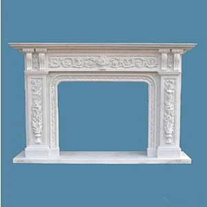 Marble Medallion Fireplace/natural marble fireplace surrounds