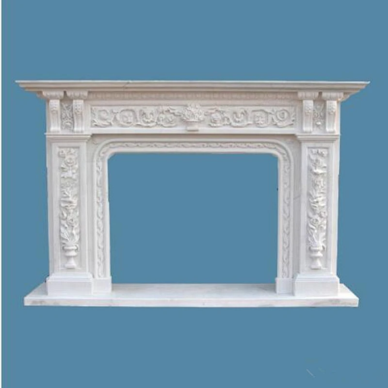 Marble Medallion Fireplace/natural marble fireplace surrounds