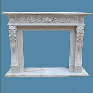 cheap Chinese brand discount white marble mantle fireplaces