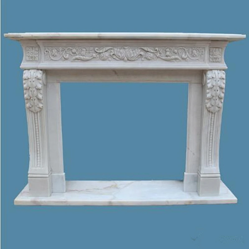 cheap Chinese brand discount white marble mantle fireplaces