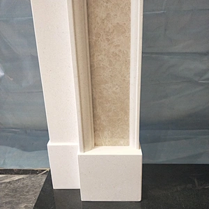 White Marble Freestanding Fireplace Mantle for Home Decoration