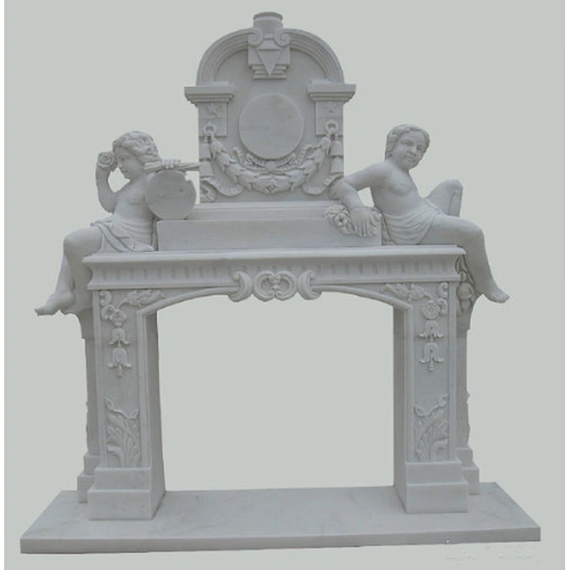 white stone fireplace surround/antique fireplace mental/marble fireplaces