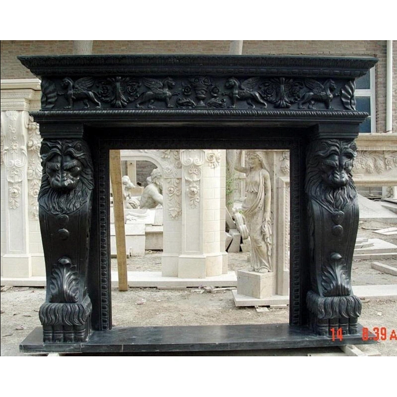 Lion Head Fireplace Mantel/Fire Place Mantel Fireplace/Marble Fireplace Ornaments