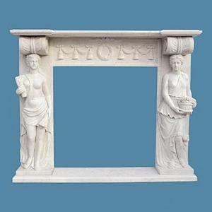 Indoor Natural Marble Fireplaces Surround Mantel/fireplace shelft