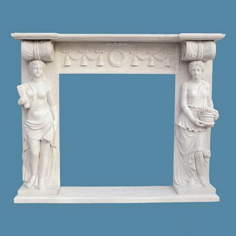 Indoor Natural Marble Fireplaces Surround Mantel/fireplace shelft