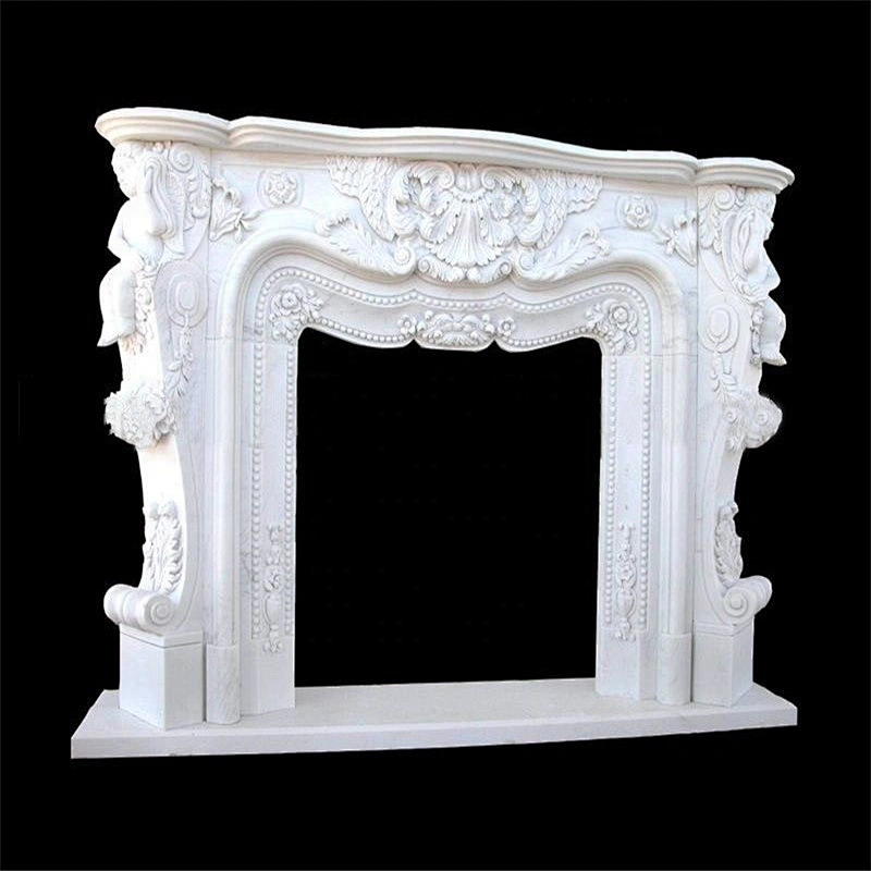 Stone Fireplace Statues Surround/carved marble fireplaces