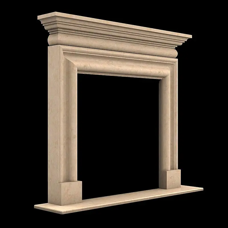 Practical and attractive fireplace mantel /limestone fireplace surround