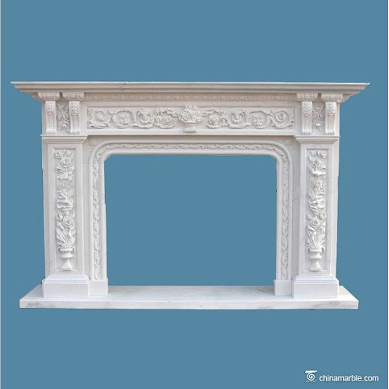 stone fireplace mantel/white marble fireplace modern