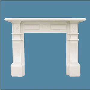 white marble fireplace/cultured  fireplace carved fireplace