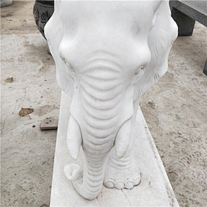 Antique Marble Elephant Statue Stone