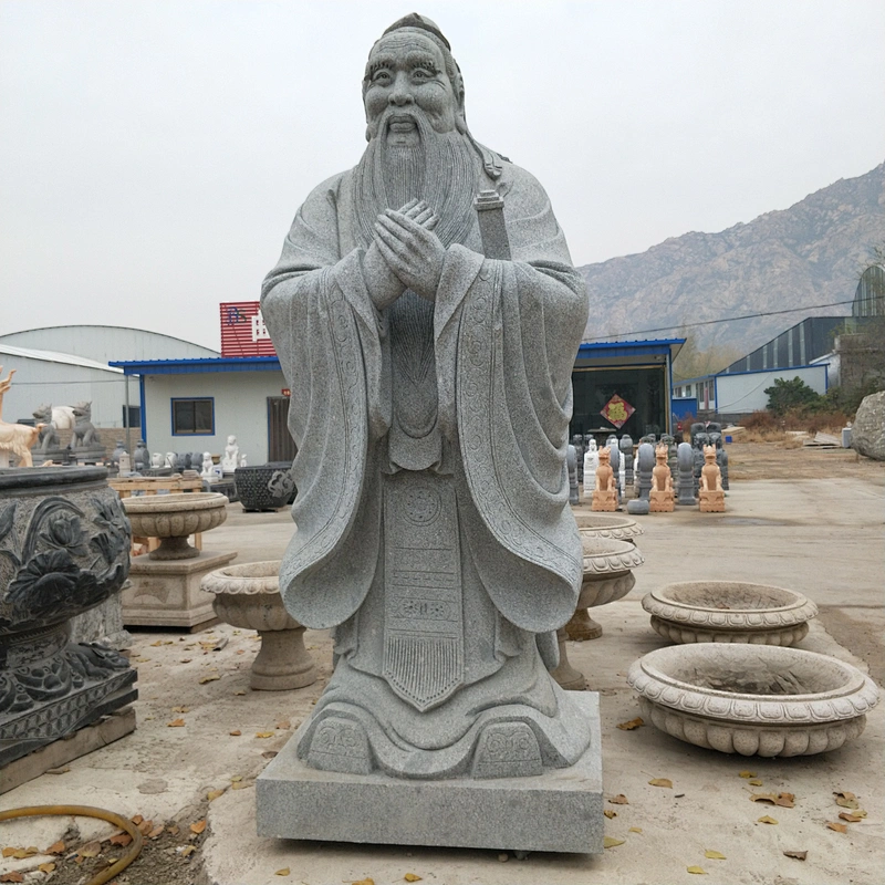 Chinese Old Man Stone Statue