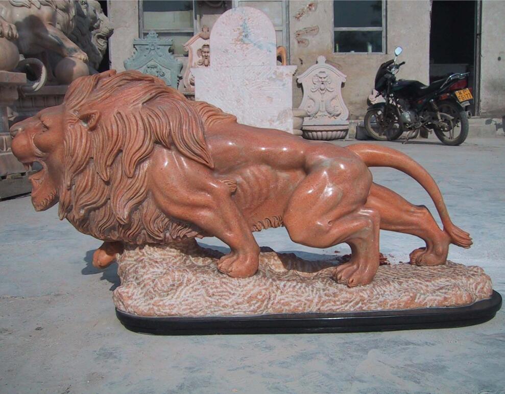 Marble Lion Sculpture/Stone Garden Sculpture/Modern Marble Sculpture