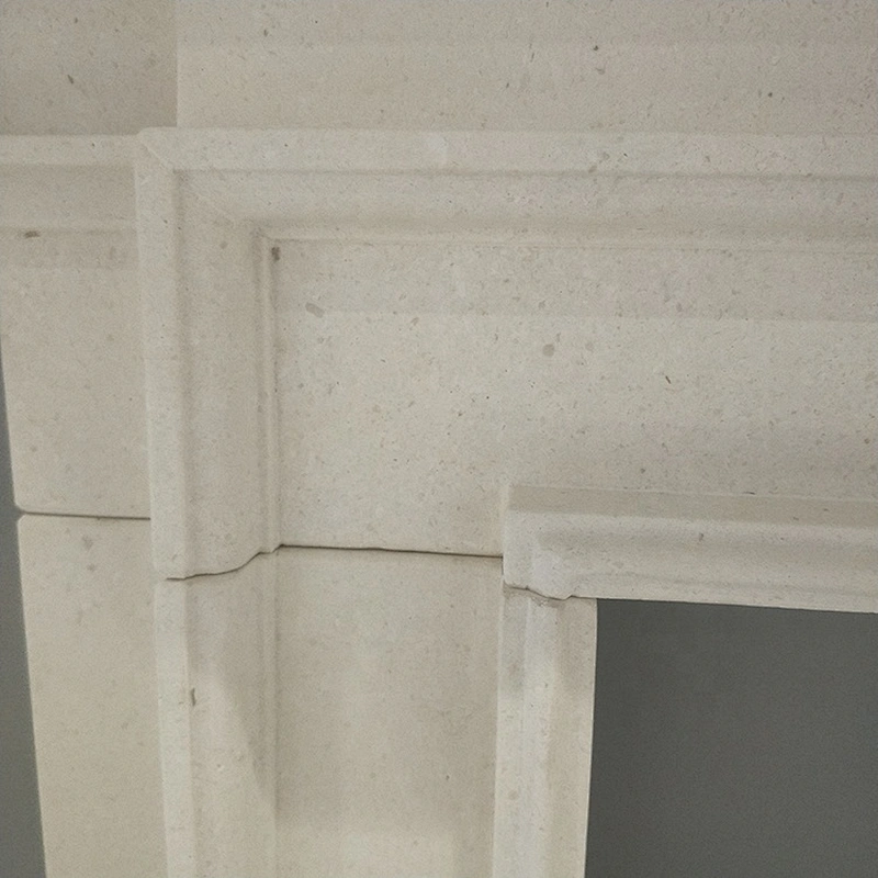 Simple Design Decorative Natural White Marble Indoor English Fireplace