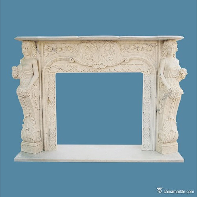 fireplace surround marble/fireproof material fireplace mantels/american fireplace