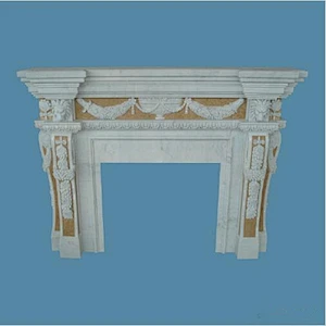 Indoor Used Freestanding Home Decorative Antique Fireplace Mantels Surrounds/marble mantels