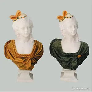 female bust sculpture/female marble bust sculptures/white marble woman bust sculpture