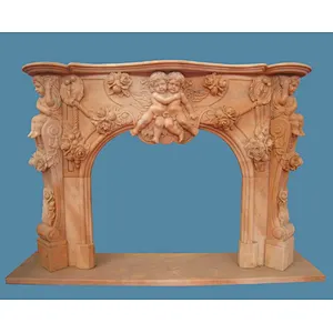 stone fireplace mantel/fireplace shelves/fireplace mantel marble