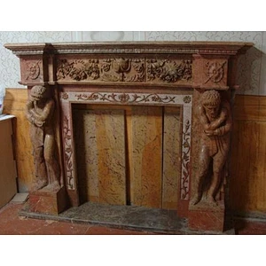 Practical and attractive fireplace mantel /limestone fireplace surround
