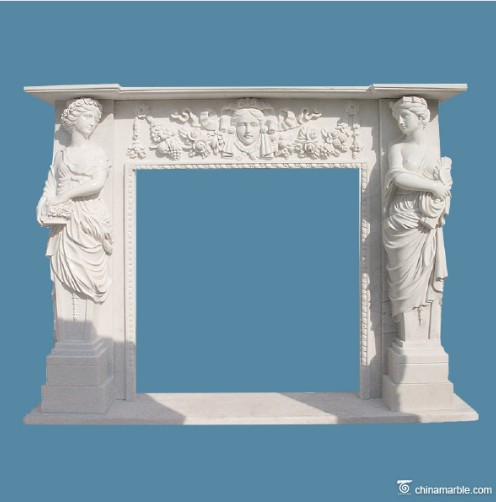 shabby chic fireplace mantel/stone fireplace surround/decorative stone fireplace