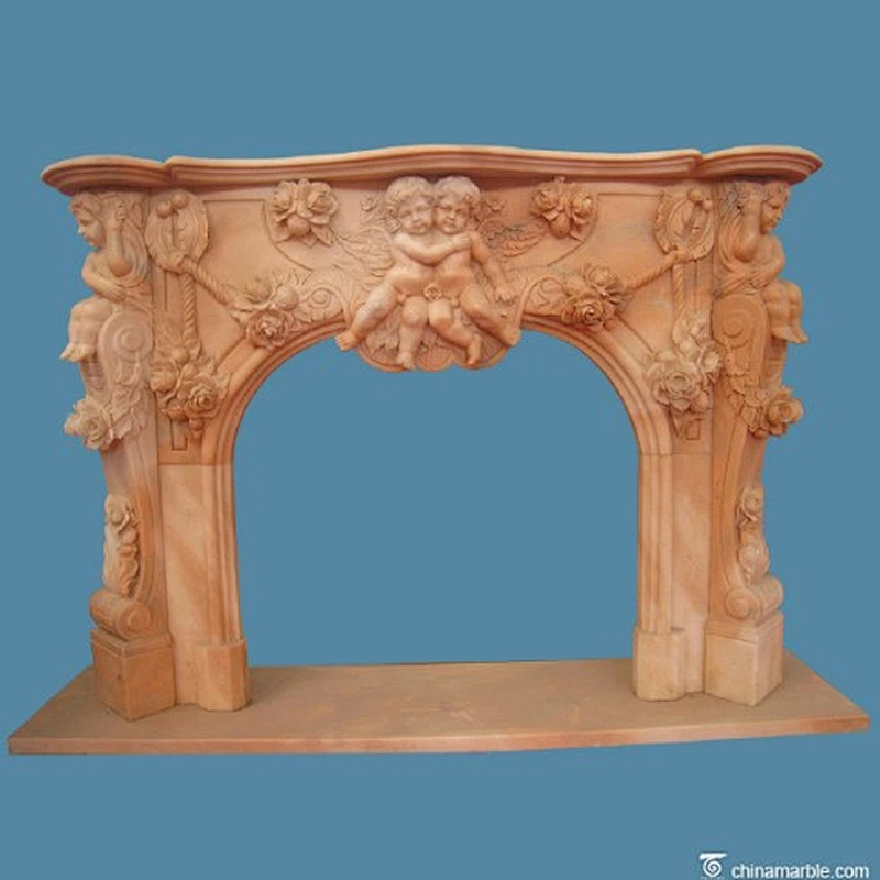 style selections fireplace/marble fireplace surround with column/pillar fireplace