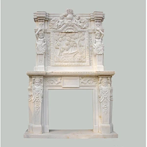 marble lion head fireplace mantel/stone fireplace/marble decorative fireplace mantel