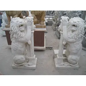 outdoor lion statue/marble stone lion statue/lion marble statue