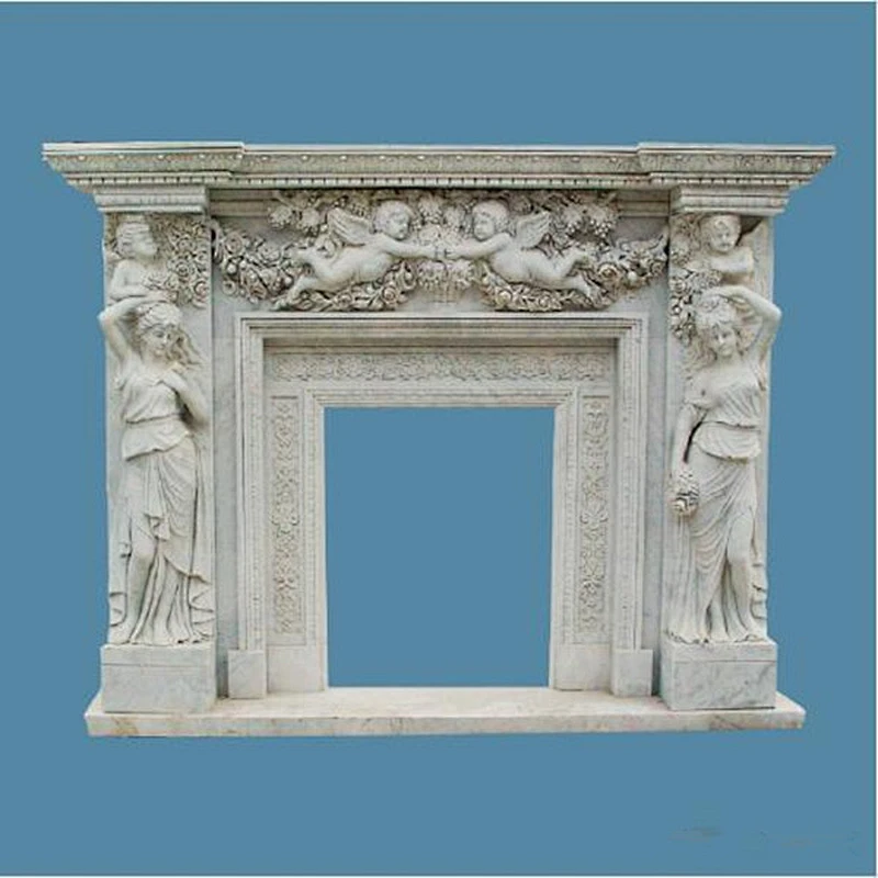 Indoor Natural Marble Fireplaces Surround Mantel/fireplace shelft