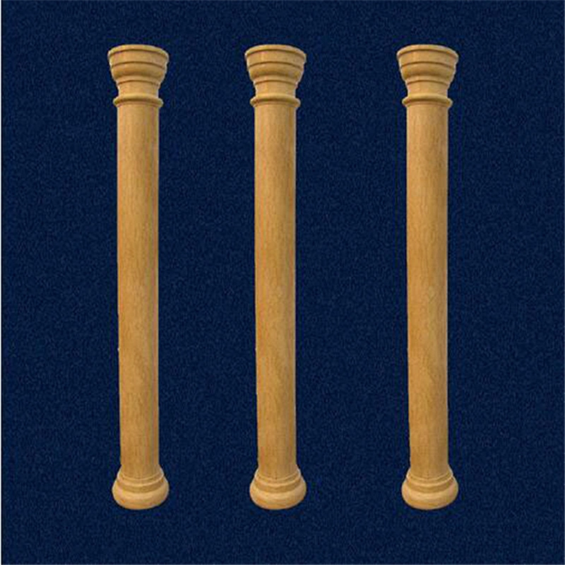 Round White Marble Temple Gate Pillar Design
