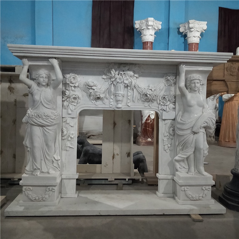 French Style Marble Fireplace For Sales/natural marble mantels
