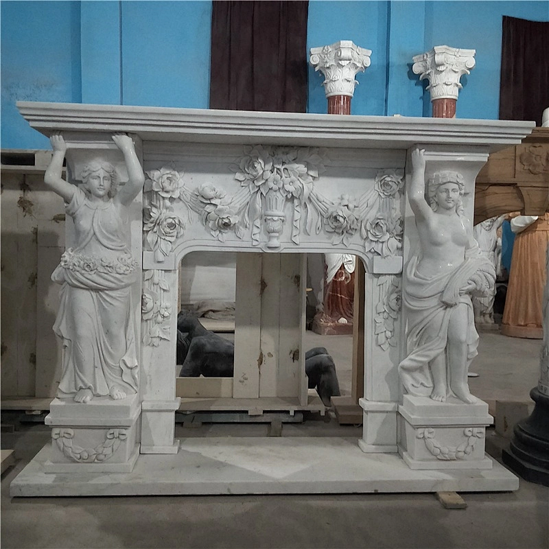 French Style Marble Fireplace For Sales/natural marble mantels