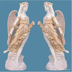 angel statue with lamp/angel statue for gardens/angel statue garden