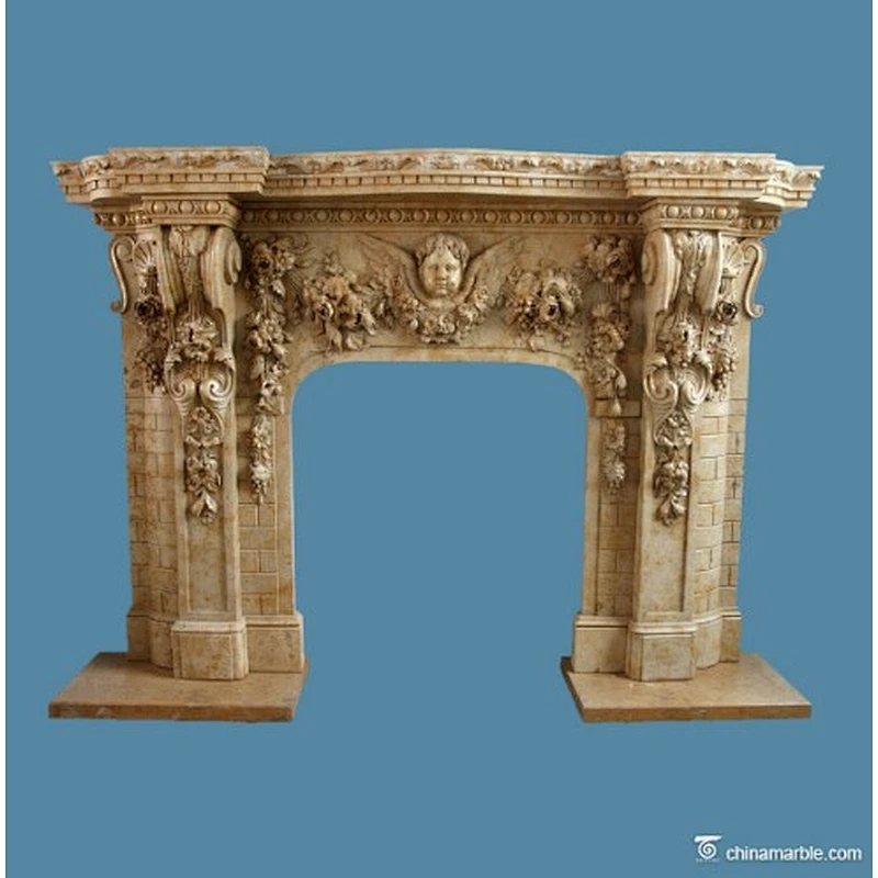 stone fireplace mantel/fireplace ornamental/cantera stone fireplace mantels