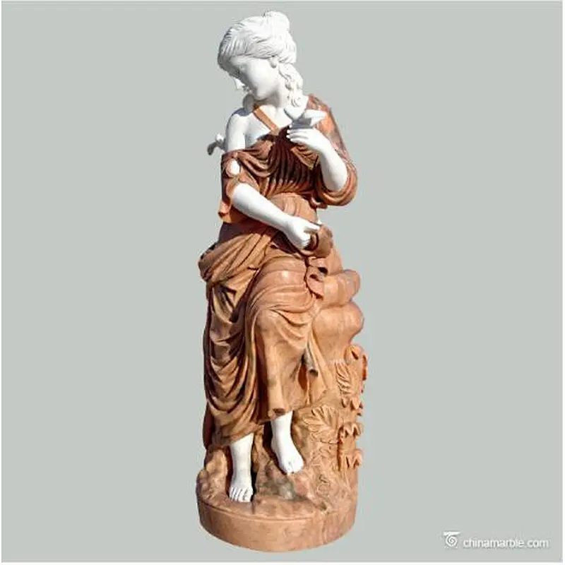 beautiful girl statue/marble statue of beautiful girl/winged angel statue
