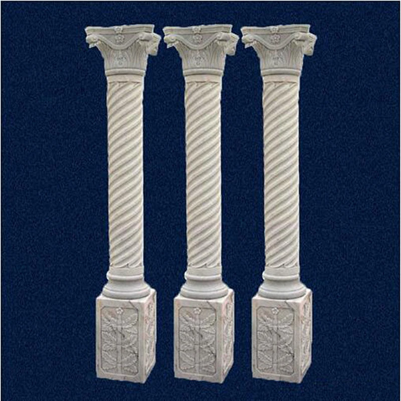Decorative Hollow Roman Marble Column Pillar In Stone