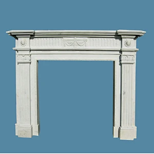 Freestanding Indoor Used Decorative Fireplace Stone Mantel