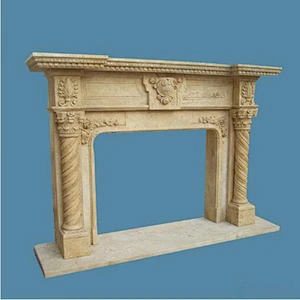 Decorating Natural Travertine Fireplace Mantel/yellow marble fireplaces