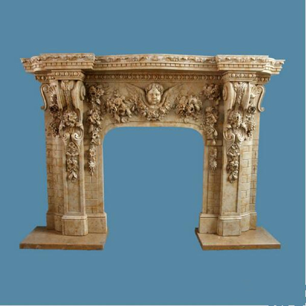 Limestone Fireplace Mantel Surrounds fireplace shelf