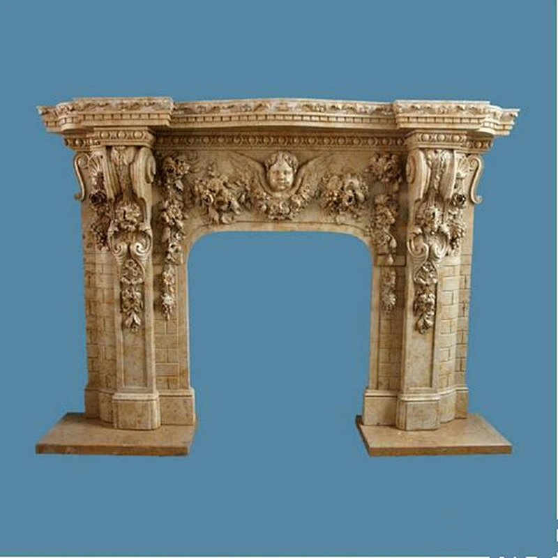 Limestone Fireplace Mantel Surrounds fireplace shelf